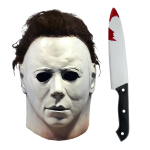 Helovino kaukė Michael Myers Balta latekso kaukė Filmo Cosplay Rave vakarėlis Siaubo žudikas Michael Myers kaukė Pok&scaron;tų rekvizitas Vaikų dovanos
