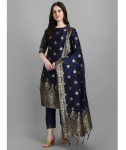 Moteri&scaron;kas dizainerio vakarėlio vir&scaron;utinis tunikos medvilnės &scaron;ilko salwar kameez kurti kelnių dupattos komplektas S mėlyna