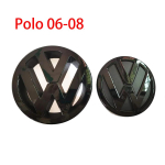 2026 m. &bdquo;Hot VW VOLKSWAGEN&ldquo; 2 dalių pakaitinis blizgus juodas priekinis grotelių ženklelis + galinio bagažinės dangčio emblema, logotipas, skirtas &bdquo;Volkswagen Polo 6R 6C&ldquo;