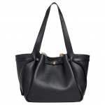 Tory Burch Romy krep&scaron;ys su auksiniais elementais ir magnetiniu užsegimu litchi ra&scaron;to oda Moteri&scaron;kas krep&scaron;ys Juodas 163388-001 Basic Set (Bag+Dust Bag)