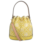 Tory Burch T Monogram Rai&scaron;teliu Užtraukiamas Reljefinės Odos Pečių Mai&scaron;as Moteri&scaron;ki krep&scaron;iai Palmių Geltonas 88155-733 Basic Set (Bag+Dust Bag)