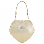 Vivienne Westwood &Scaron;irdies formos siluetas Metalinis rutuliukų ra&scaron;tas Odinė petinė rankinė Moteri&scaron;kos rankinės Auksinė 4B01000CWL00ACGOLD Basic Set (Bag+Dust Bag)