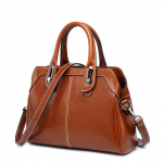 Originalios Odos Moteri&scaron;ka Rankinė Vir&scaron;utinė Rankena Peties Crossbody Krep&scaron;ys Madinga Aliejaus Va&scaron;ko Karvės Odos Piniginės ir Rankinės Messenger Tote Krep&scaron;iai ruda