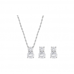 Swarovski Briliantų Rinkinys Karoliai Ir Auskarai Rinkinys Moteri&scaron;ki papuo&scaron;alai Sidabrinis 1807339 Box (Random Color)