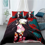 3D Demon Slayer Muichiro Tokito Anime Antklodės Užvalkalas Lovos Patalynės Rinkinys Skaitmeninė Spauda Antklodė Jaunimo Namų Dekoras Berniukų Dovana 100x135cm