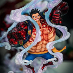 JT Studio 38cm One Piece Gear Fourth Monkey D Luffy Anime Figūrėlė Periferinė Dervos Statulėlė Modelis Dekoratyviniai Papuo&scaron;alai Dovana Žaislai High About 38cm brown