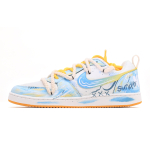 Nike Court Borough Leather Low top Skateboard Shoes Men's White, Sky Blue 844881-100(team1579-Sunday) 42.5 white