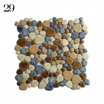 30x30cm Keraminės akmenukų mozaikinės plytelės Neslidžios, atsparios vandeniui, vonios kambariams, SPA baseinams, sienų ir grindų dekorui, mėlynos ir baltos plytelių lak&scaron;tas