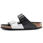 Birkenstock Arizona Series Madingi Juodos ir Baltos spalvų bloko versijos Sandalai 1019703 37