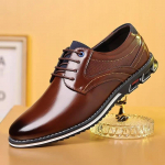 Retro vyri&scaron;ki odiniai verslo batai Madingi laisvalaikio batai vyrams Biuro rudos spalvos Knight mokasinai Eleganti&scaron;ki kvėpuojantys vyri&scaron;ki odiniai batai 38 ruda