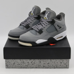 308497-007 Nike Air Jordan 4 Retro Cool Grey Chrome Dark Charcoal White Steel 9.5 gray