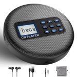 Ne&scaron;iojamas CD grotuvas su įmontuotais stereo garsiakalbiais, Bluetooth 5.1, 1500mAh įkraunama baterija, palaiko CD/MP3/USB atkūrimą, apsauga nuo praleidimo, EQ nustatymai