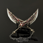 Valorant stiliaus dvigubo a&scaron;mens lydinio modelio žaislas 19cm Metalinis kolekcionuojamas stalo dekoras Nea&scaron;trus Saugus dovanų