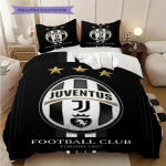 Futbolo klubo Juventus emblema Trys dalys (1 * antklodės užvalkalas + 2 * pagalvės užvalkalai, be &scaron;erdies) Antklodės užvalkalas ir pagalvės užvalkalas Lovos patalynės komplektas 135x200cm