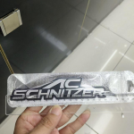 AC SCHNITZER trimačio raidžių logotipas, modifikuotas AC Schnitzer galinės bagažinės personalizuotas dekoratyvinis lipdukas gray
