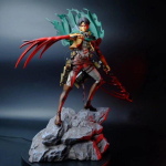 Attack On Titan GK figūrėlė Levi Ackerman Mikasa Ackerman Kovos pažeista dviguba galvos skulptūra Anime PVC statulėlė Kolekcionuojamas modelis blue