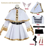 Frieren Cosplay Kostiumas Už Kelionės Pabaigos Perukas Batai Anime Figūrėlės Magas Suknelė Elfo Ausys Helovino &Scaron;ventė Kalėdos Moterims L&Frieren white