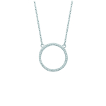 Les Tr&eacute;sors De Lily [L4613] - Collier Argent 'D&eacute;esse' blanc argent&eacute; (rhodi&eacute;) - 22 mm