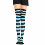 Moterims merginoms iki kelių elastinės dryžuotos kojinės &scaron;iltos ilgos Cosplay daugiaspalvės anime kojinės