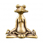 Senovinis žalvarinis sėdinčios dzen varlės statula skulptūra smilkalų laikiklio stalo ornamentas Frog