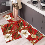 Retro gėlių kilimas virtuvės grindims Kinų stiliaus gėlių kilimų bėgikas namuose 40x60cm 40x120cm 2 vnt. 40x60cm+40x120cm