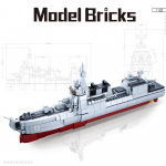 Military aircraft Carrier Series B0700 Chinese Navy Type 055 destroyer small particle children's Building blocks 618pcs