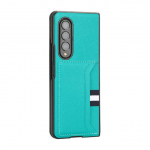 Atsparus dulkėms plonas odinis telefono dėklas, skirtas Samsung Galaxy Z Fold 4 5g Sulankstomas 3 Sulankstomas 4 Sulankstomas 3 2 Sulankstomas 2 Neslystantis apsauginis Funda dangtelis for Samsung Z Fold 2 žalia