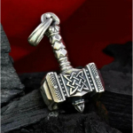 Vintage Nordic Vikings Auk&scaron;tos kokybės cinko lydinio Viking Rune Thor Hammer Mjolnir Pakabukas Kaklo papuo&scaron;alas Punk Vyri&scaron;ki Viking Amuletai Papuo&scaron;alai Karoliai Vyri&scaron;kos Dovanos Silver