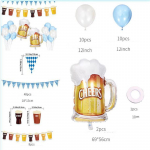 &bdquo;Oktoberfest&ldquo; dekoravimo rinkinys &bdquo;Bayrische Wimpel Girlande&ldquo; reklamjuostė &bdquo;Luftballon F&uuml;r Party&ldquo;. F