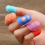 10 vnt. Daugiafunkciniai silikoniniai antpir&scaron;čiai, i&scaron;tu&scaron;tinti, kvėpuojantys pir&scaron;tų apsauginiai rankovės, &bdquo;pasidaryk pats&ldquo; amatų siuvimo priedai 10pcs rožinė