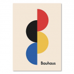 &bdquo;Bauhaus&ldquo; geometrinis plakatas, modernus 1919 m. viduramžių aliejinė tapyba, sienų menas, abstraktus paveikslas 21cm&times;30cm NoFrame