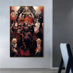 Japonijos fantastinių nuotykių anime plakatas ir spaudinys Overlord personažų drobės tapyba sienos meno paveikslas, skirtas gyvenamojo kambario namų dekoravimui 21cm&times;30cm NoFrame