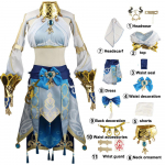 Genshin Impact Nilou Sumeru Cosplay kostiumas Raudonas perukas Moteri&scaron;ka Mėlyna Suknelių Apranga Drabužiai Anime Helovino karnavalo vakarėliui xl