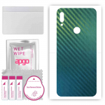 apgo Protective Skin Sticker for the back compatible with Huawei Y6 Pro (2019), Wrap Film, Foil, Vinyl - Pattern Carbon Chameleon CAKA1