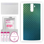 apgo Protective Skin Sticker for the back compatible with Doogee BL1200 Pro, Wrap Film, Foil, Vinyl - Pattern Carbon Chameleon CAKA1
