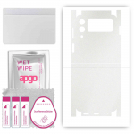 apgo Protective Skin Sticker for the back+sides compatible with Samsung Galaxy Z Flip 3, Full Wrap Film, Foil, Vinyl - Pattern Matte Transparent