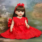 Realisti&scaron;ka 22'' 55CM viso kūno vinilinė Betty Reborn lėlė, vandeniui atspari mažylė princesė, kūdikio mergaitės lėlė, kaip tikra, emuliacinės lėlės vaikams, Vaikų dienos dovana brown hair