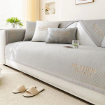 Siuvinėta sofos pagalvėlė Vėsus sofos rank&scaron;luostis Vasarinė smulkių langelių ledo &scaron;ilko sofos pagalvėlė Lai&scaron;kas Skalbiamas ma&scaron;inoje Ledo &scaron;ilko sofos užvalkalas 30x50cm pillowcase žalia