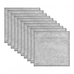 Yousheng 10 vnt. metalinės valymo &scaron;luostės, nebraižančios vielinės indų servetėlės, metalinės virtuvės indai, universalus skuduras indams plauti 20cm sidabras