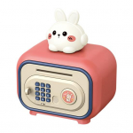 Vaikų Piggy Bank žaislas elektroninių grynųjų pinigų monetų taupymo dėžutė, pir&scaron;tų atspaudų atrakinimas bankomato stilius, didelės talpos smagi pinigų dėžutė berniukams, mergaitėms 6&ndash;12 m. Rabbit