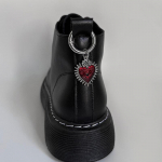 Emalio rožių gėlės Heart Martin Batai Priedai Laikiklis Gothic Devil's Eye Meilė Batų sagtis Papuo&scaron;alai Tamsaus metalo pakabukas
