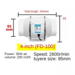 3/4/5 colio i&scaron;metimo ventiliatorius Namų tylus vamzdinis kanalas ventiliatorius Vonios kambarys 220V i&scaron;traukiklis, ventiliacija virtuvė, tualetas, siena, oro valymas EU