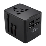 Universalus kelioninio ki&scaron;tuko adapteris su 3 USB prievadais 1 tipo C prievadais greito įkrovimo lizdo ilgintuvo maitinimo adapteris ES/UK/USA/AUS ki&scaron;tukas kelionėms balta