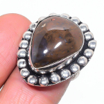 African Moss Handmade 925 Sterling Silver Jewelry Ring Size 6.5 s9r08