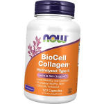 Hidrolizuotas II tipo kolagenas, BioCell Collagen hidrolizuotas II tipo, Now Foods 120 daržovių kapsulių (68128008) 120vcaps