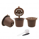 Yousheng Pildomos Espresso Kavos Kapsulės Kavos Filtrai Nei&scaron;siliejant Daugkartinio Naudojimo Espresso Kapsulės su &Scaron;auk&scaron;teliu &Scaron;epetėliu Kavos Kapsulių Pildymo Įrankis 3pcs raudona