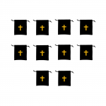 10 vnt. Aksominiai rožinio mai&scaron;eliai Aksominiai mai&scaron;eliai su rai&scaron;teliais su kryžiaus dizainu Aksominiai rožinio mai&scaron;eliai papuo&scaron;alų mėgėjams ir keliautojams S