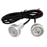 Kaito Denshi [2 vnt. pakuotė] Vandeniui atsparus didelis LED prožektorius 23 mm (Sidabrinis lizdas) Raudona 1 pack (2 pieces) raudona