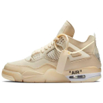 Off-White x Air Jordan 4 Retro SP Sail Moteri&scaron;ki sportbačiai Rudo muslino juodos spalvos CV9388-100 36