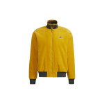 Adidas Velvetinė Striukė su Siuvinėtu Logotipu, &Scaron;ilta, Sporti&scaron;ka, Stovinti Apykaklė, Prigludusi Vyri&scaron;ka Striukė Geltona HD0361 XL